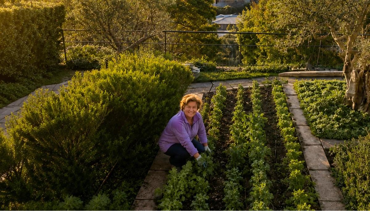 The family herb garden in Collaroy, overlooking the beach